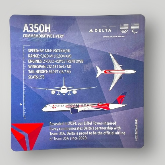 Delta Air Lines Pilot Trading Cards Team USA 2024 Olympic & A350 Collectible New - Picture 4 of 6